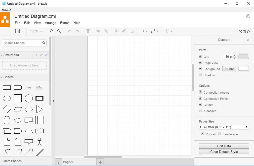 draw.io Desktop — скриншот 1 для Windows