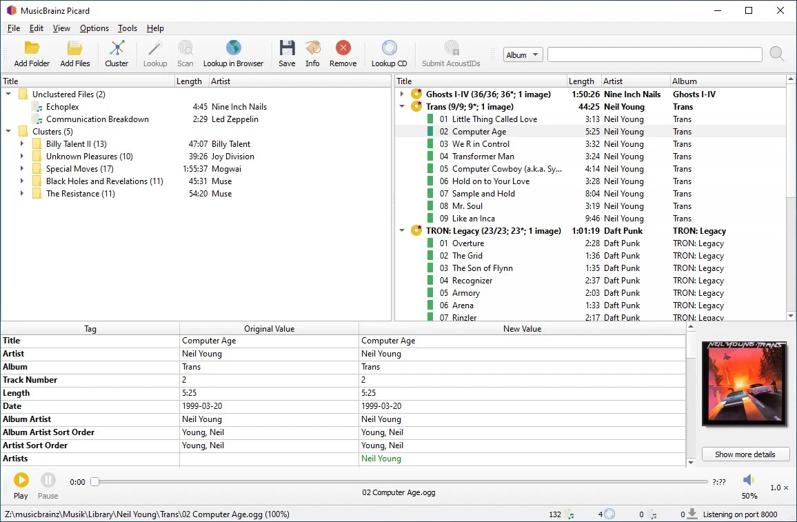MusicBrainz Picard — скриншот 1 для Windows