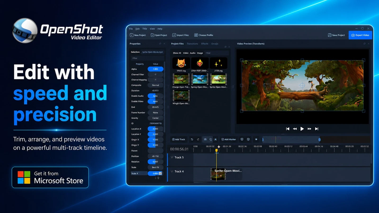 OpenShot — скриншот 1 для Windows