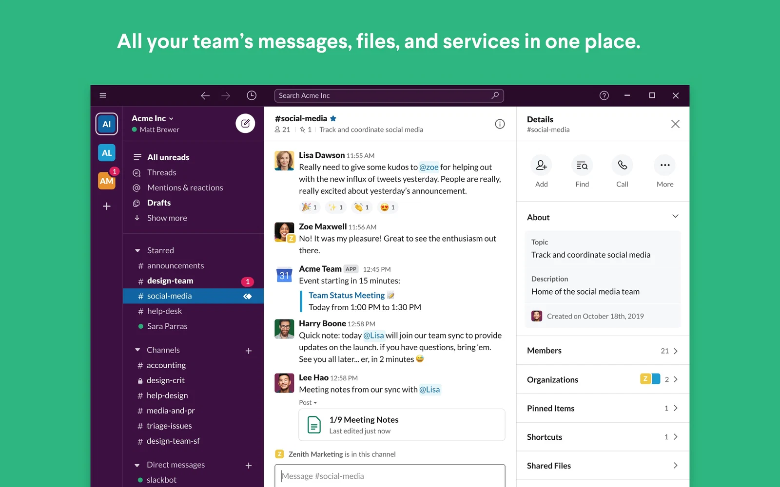 Slack — скриншот 1 для Windows