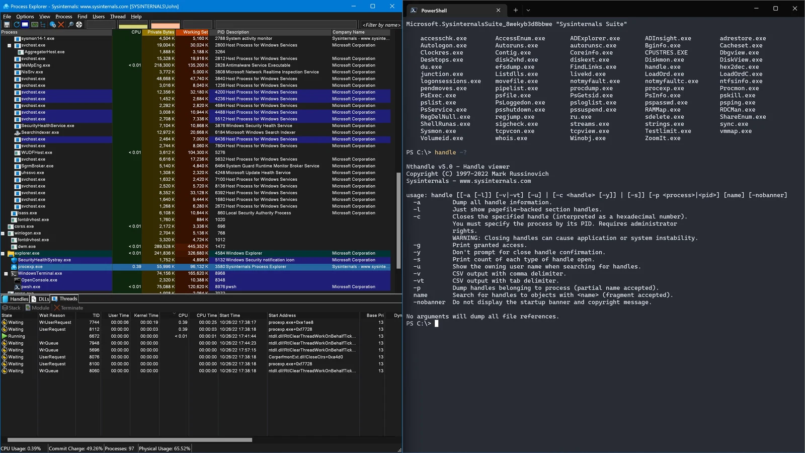 Sysinternals Suite — скриншот 1 для Windows