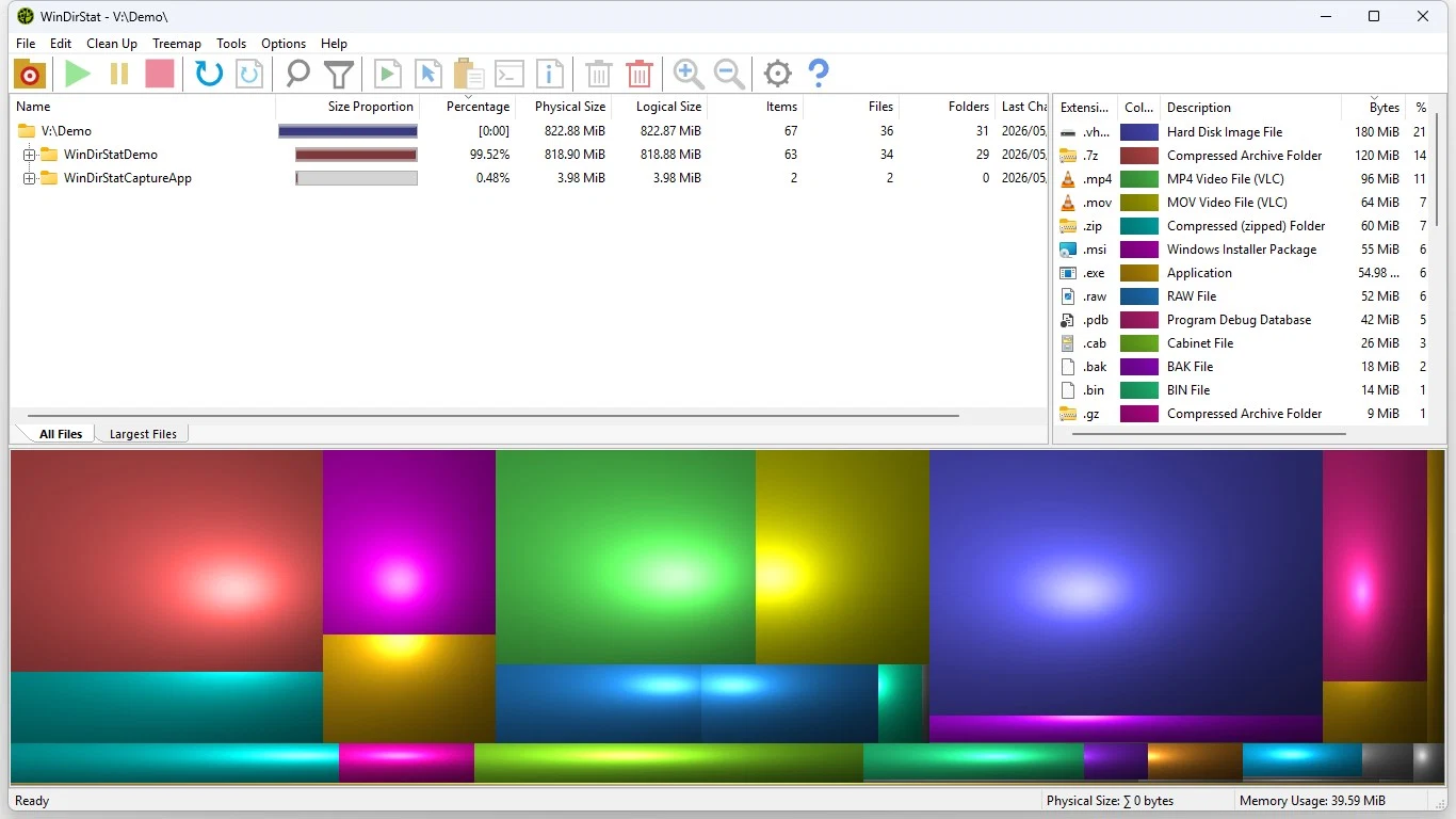 WinDirStat — скриншот 1 для Windows